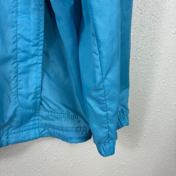 Vintage L.L. Bean Stowaway Windbreaker Jacket Blue Sz Large Gorpcore - Picture 2 of 7